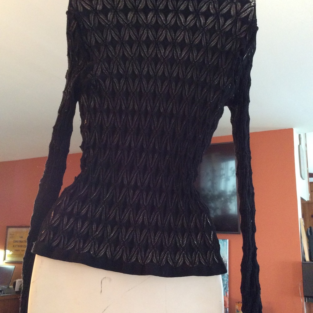 Vintage V.S.  Rhinestone Stretch Turtleneck - Picture 2 of 2
